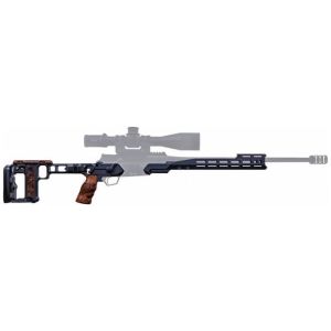 Akila ACSBRX1 Chassis for Beretta BRX1: Walnut Panels, Buttstock M, Left Side DAFS, ARCA Forend X