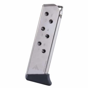 Mec-Gar Magazine for Walther PPK/S - 380 ACP, 7-Rounds, Nickel, Polymer Finger Rest Floorplate